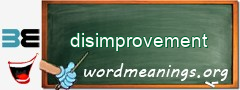 WordMeaning blackboard for disimprovement